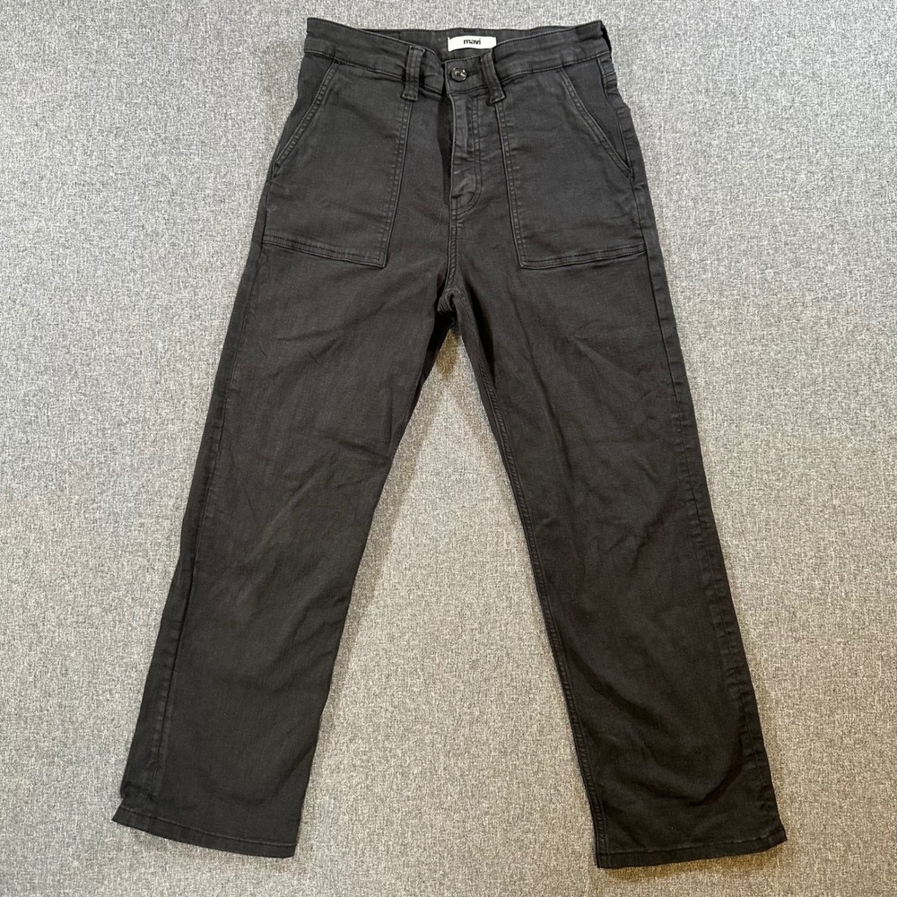 Mavi Jeans Womens 27/29 Shelia Black High-Rise Straight Leg Patch Pockets